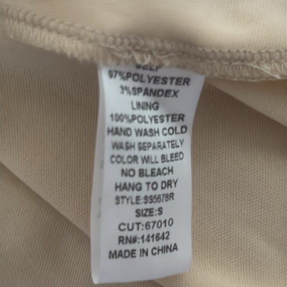 She + Sky Cream/GOLD Ruffled Dress - Picture 9 of 11